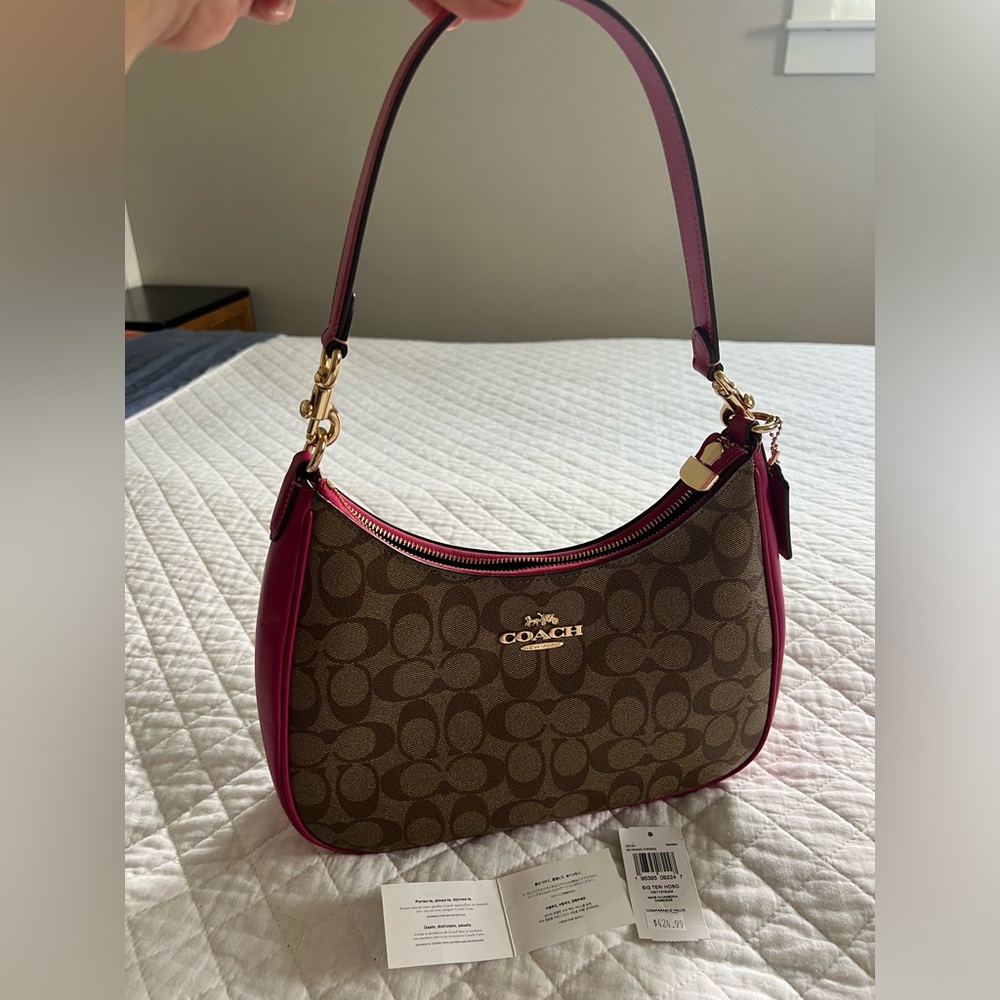 Authentic Coach Hobo Pink shoulder leather pink/beige Handbag
